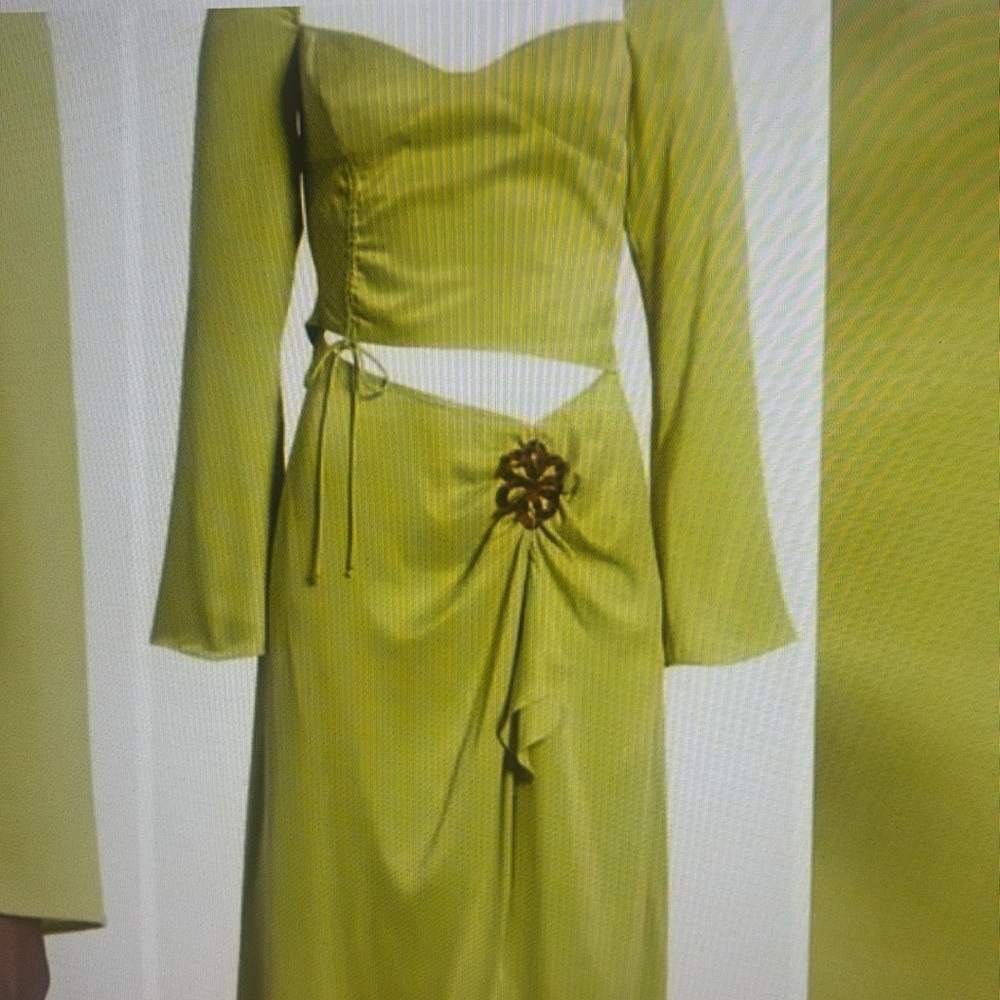 New With Tags NWT For Love & Lemons Allie Long Sleeve Midi Dress XS - Picture 2 of 4